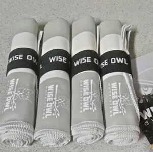 Wise Owl Outfitters Camping  and Yoga Towel Quick Dry Microfiber Set of 4